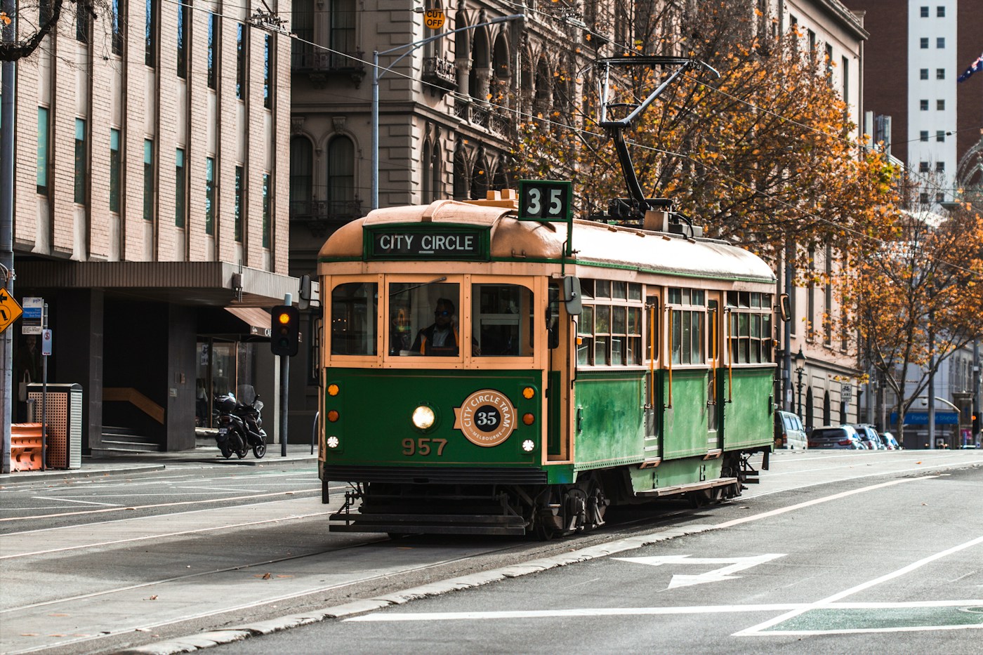 A heritage tram on a Melbourne street